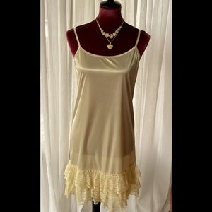 Beautiful sexy cream chemise, slip or nighty.
